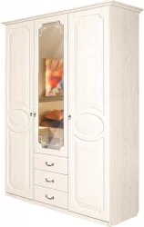 Шкаф Ивушка-5 трехстворчатый  Дуб беленый Туя