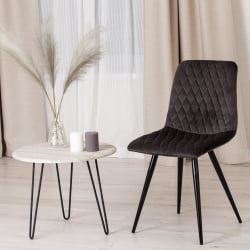 Стул CHILLY X (mod. 7096-1) ткань/металл, 45x53х88 см, высота до сиденья 50 см, темно-серый barkhat 14/черный