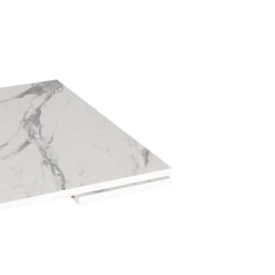 Стол VIGO ЛДСП/HPL/металл, 120 x 80 x 30 х 30 х 75 см, Мрамор светлый/белый