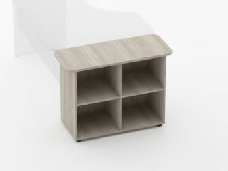 Тумба приставная к столу Glassy 3.18.12 Дуб сантана светлый