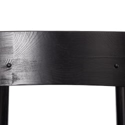 Стул ТХОР дерево вяз/ткань лен, черный/черный лен, 50х48х81,5 см / THOR