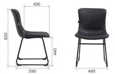 Кресло для посетителей Everprof Expo CF Экокожа Бежевый