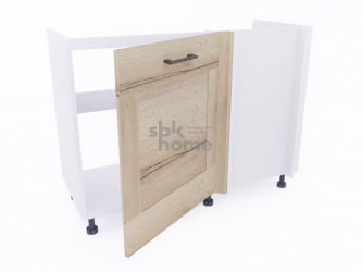 Стол под мойку угловой СМУ-120 левый, Дублин (1100*470*820) Дуб галифакс белый, 21674 