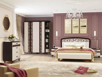 Стеллаж угловой (лев/прав) Катрин 92.17 Дуб венге Белый песок Браун вуд