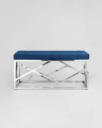 Банкетка АРТ ДЕКО велюр Синий