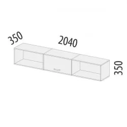 Полка в детскую Эверест 500.07 Дуб Кронберг/Белый шпон