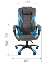 Кресло геймерское CHAIRMAN GAME 22 экокожа Черный Красный