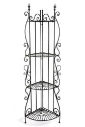 Этажерка угловая Secret De Maison 001 стальной сплав, 50х35х160см, черный