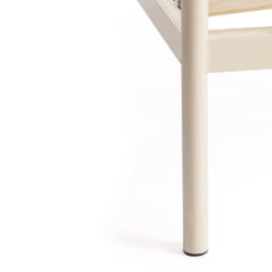 Кровать ERIC Wood slat base металл, 160*200 см (Queen bed), Белый (butter white)