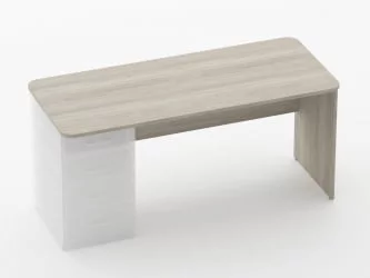 Стол прямой под встроенную тумбу Глассй 1.101.16Л Дуб сантана светлый / Glassy