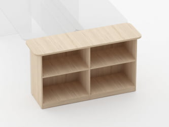 Тумба приставная к двум столам Glassy 3.18.14 Бук светлый