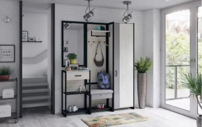 Тумба Техно ЛД 678.300.000 Дуб Крафт Белый Черный