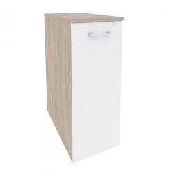 Тумба высокая выдвижная приставная / опорная ОНИКС О.ВТПО-8 Дуб Аттик/Белый / ONIX O.VTPO-8