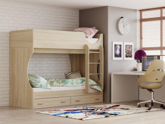Детская кровать для мальчика Д2 Дуб сонома