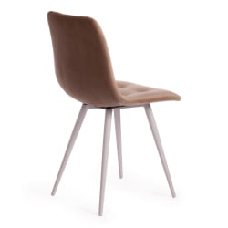 Стул CHILLY (mod. 7095-1) ткань/металл, 45x53х88 см, высота до сиденья 50 см, бежевый barkhat 5/белый