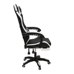 Кресло 892-1 цвет черный/белый с массажем 892-1-black-white-mass