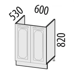Тумба для кухни Милана 23.50 Сосна Астрид/Ваниль