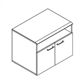 Тумба под оргтехнику WPS 806 Дуб сонома