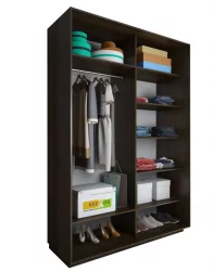 Шкаф-купе 2-х дверный Акцент-Вера КР 1000х600  Выбеленное дерево