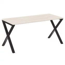 Стол рабочий LOFT VR.L-SRX-4.7 Металл черный Денвер светлый