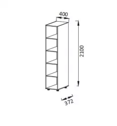 Шкаф-стеллаж ПМ-9 Юниор-6