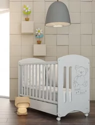 Кровать Micuna Sweet Bear 120x60 White с матрацем CH-620