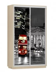 Шкаф-купе двухдверный Экспресс Дуо 1200х2400h Лондон/Ясень шимо светлый