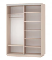 Шкаф-купе двухдверный Экспресс Дуо 1600х2400h Лондон/Дуб молочный