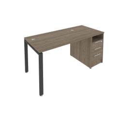 Рабочая станция с опорной тумбой Метал Сйстем Б.РС-СТП -1.2 Вяз/Антрацит / Metal System