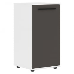 Шкаф колонка с глухой малой дверью ЕДИС ЕЛCС 42.1 Мокко Черный Белый / EDIS ELCS