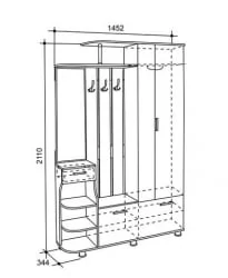 Прихожая Барселона-2 Дуб сонома
