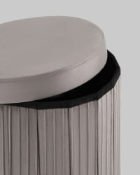 Пуф складной с ящиком Store Round антрацитовый