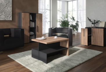 Зона приемной VELION VENEER №04 Американский орех Яшма черная