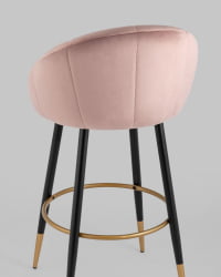 Стул Наоми барный велюр Розовый