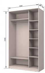 Шкаф-купе эконом Хит-23-17-15 Аруба Венге