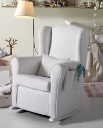 Кресло-качалка Micuna Wing/Nanny white/white искусственная кожа