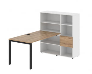 Рабочая станция EDIS EURST 1215 Дуб Денвер светлый Черный Белый