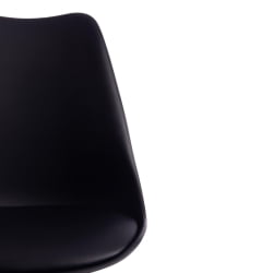 Стул барный TULIP BAR (mod. C1014H-1) пластик/дерево, 42 х 47,5 х 104 см, Black (Черный) 3010/ натуральный