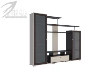 Современная стенка в гостиную Соло 5 Венге дуб молочный