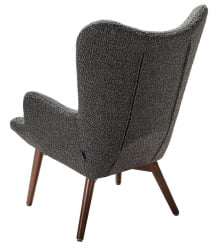 Кресло Хайбэк темно-серый/т.орех