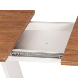 Обеденный стол FOX раздвижной ЛДСП, 68.6x110-145x75 см, Дуб Канзас/Пепел