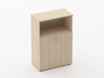 Шкаф средний полуоткрытый Глассй 6.12.121 Орех / Glassy