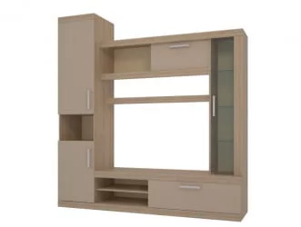 Современная стенка в гостиную Макси дуб сонома скала