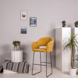 Стул полубарный Oscar (ПБ) Желт/ЛинкЗолот