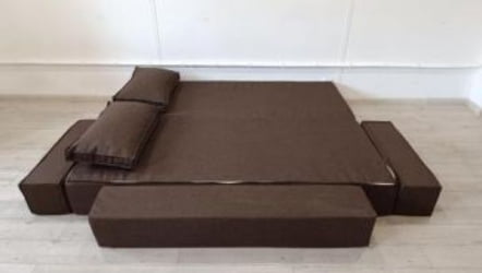 Диван прямой бескаркасный Хит (Berhouse) Цвет фасада: Биттер; Тип: Прямой; Материал фасада: Рогожка