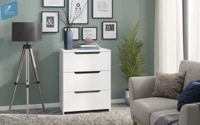 Комод в гостиную КМ-001 Лайт Белый