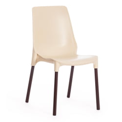 Стул для балкона GENIUS (mod 75) металл/пластик, 46x56x84cм, бежевый/коричневые ножки