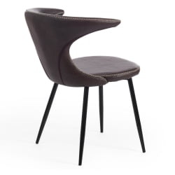 Стул FLAIR (mod. 9020) экокожа/металл, 60 х 56 х 78 см , коричневый 1/черный