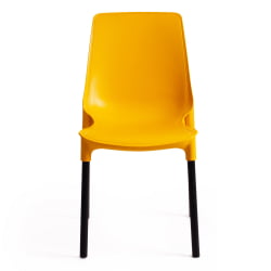 Стул для балкона GENIUS (mod 75) металл/пластик, 46x56x84cм, желтый/черные ножки