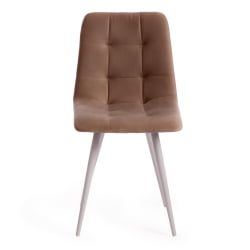 Стул CHILLY (mod. 7095-1) ткань/металл, 45x53х88 см, высота до сиденья 50 см, бежевый barkhat 5/белый